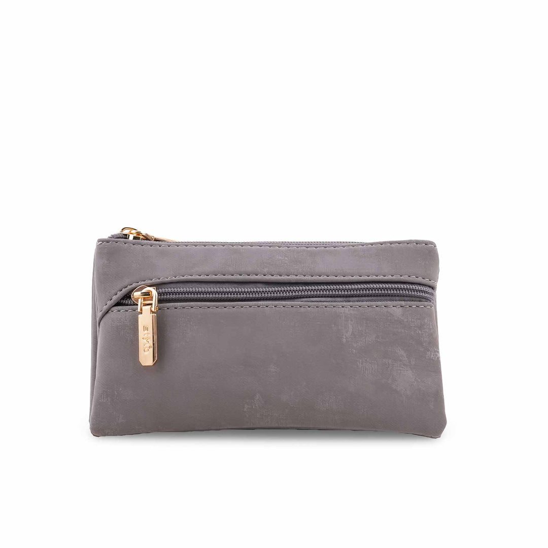 Grey Casual Pouch For Women P97683