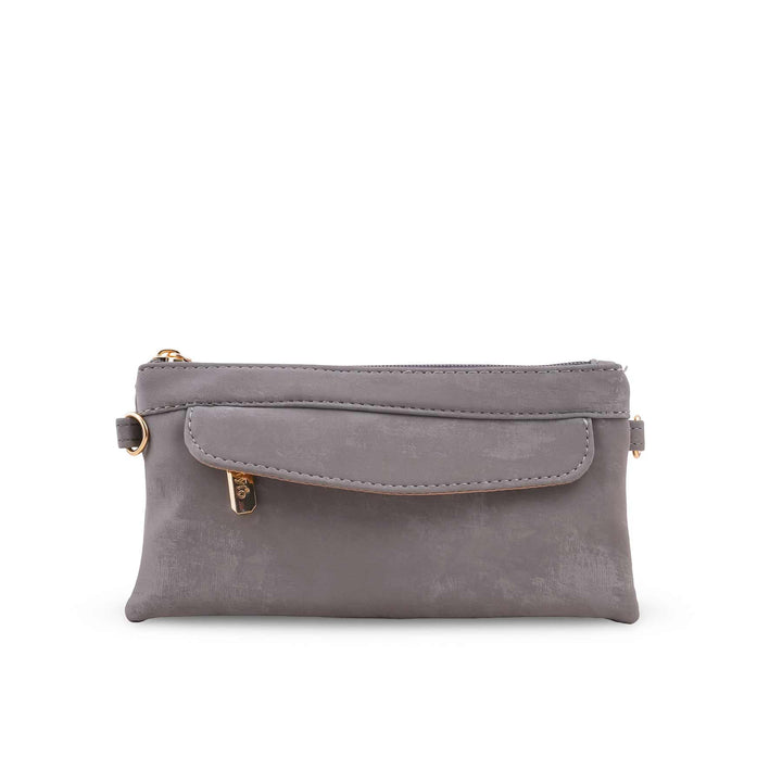 Grey Casual Pouch For Women P97684