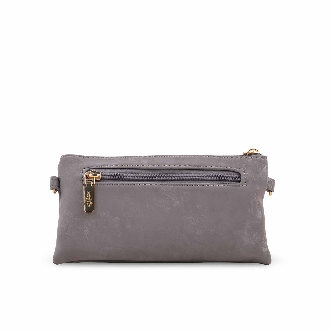 Grey Casual Pouch For Women P97684