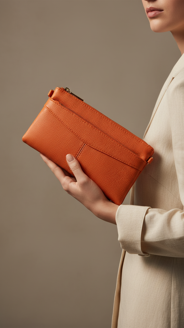 Brown Casual Pouch For Ladies P97688