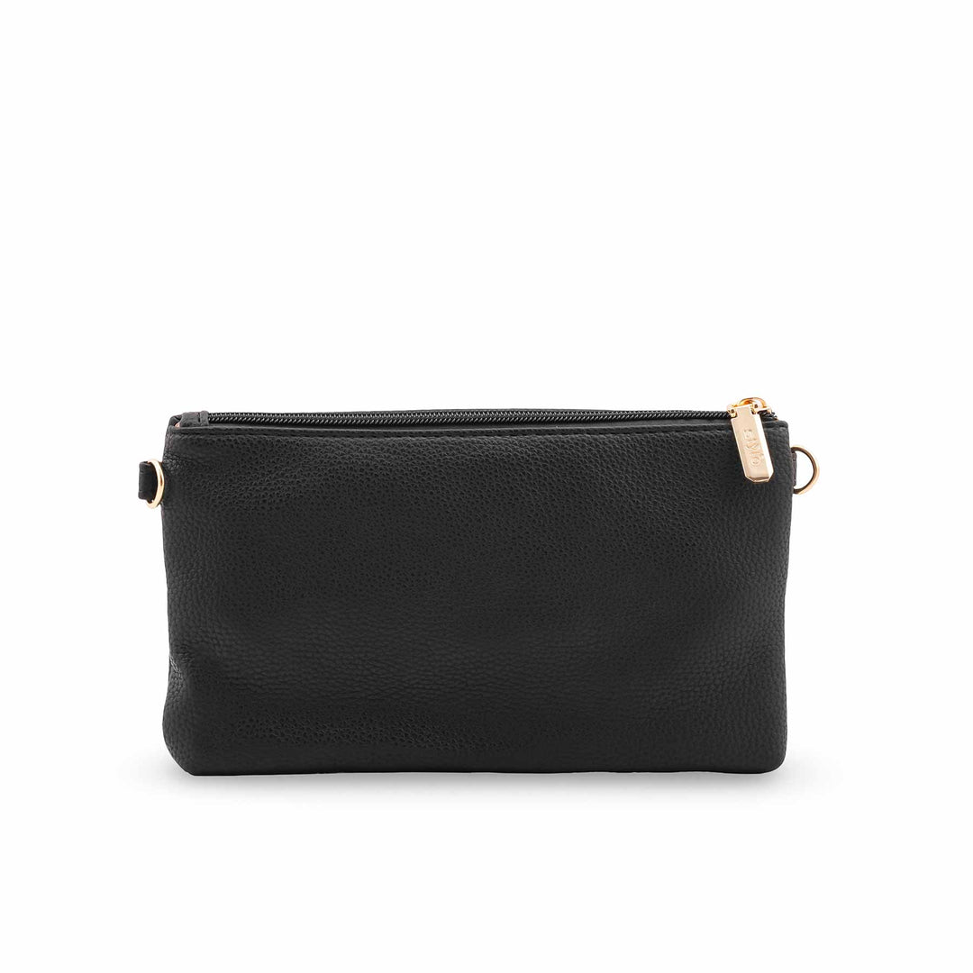 Black Casual Pouch For Ladies P97689