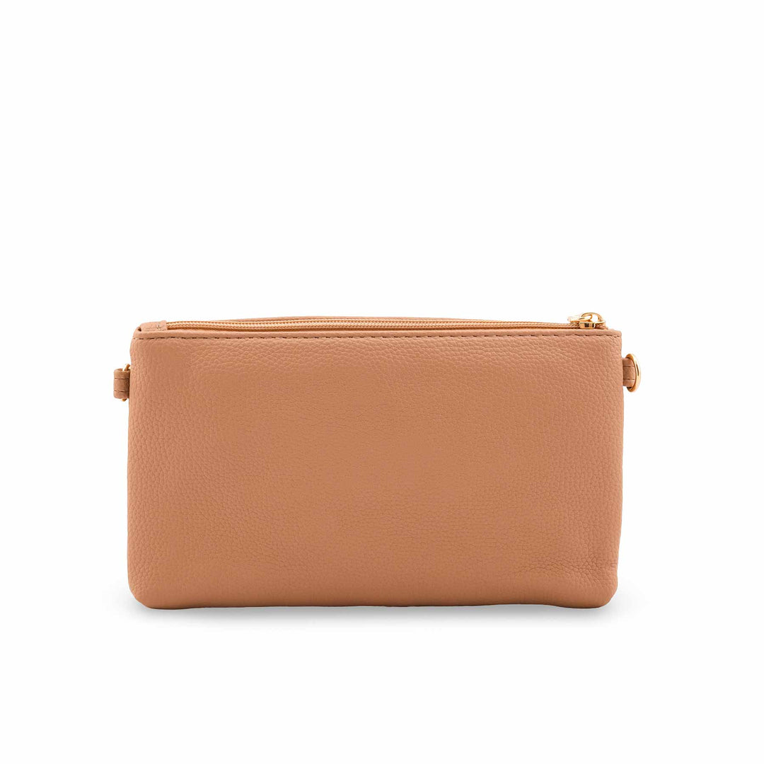 Beige Casual Pouch For Ladies P97689