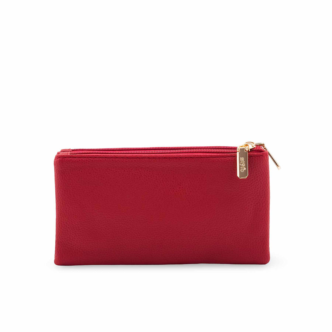 Maroon Casual Pouch For Ladies P97690