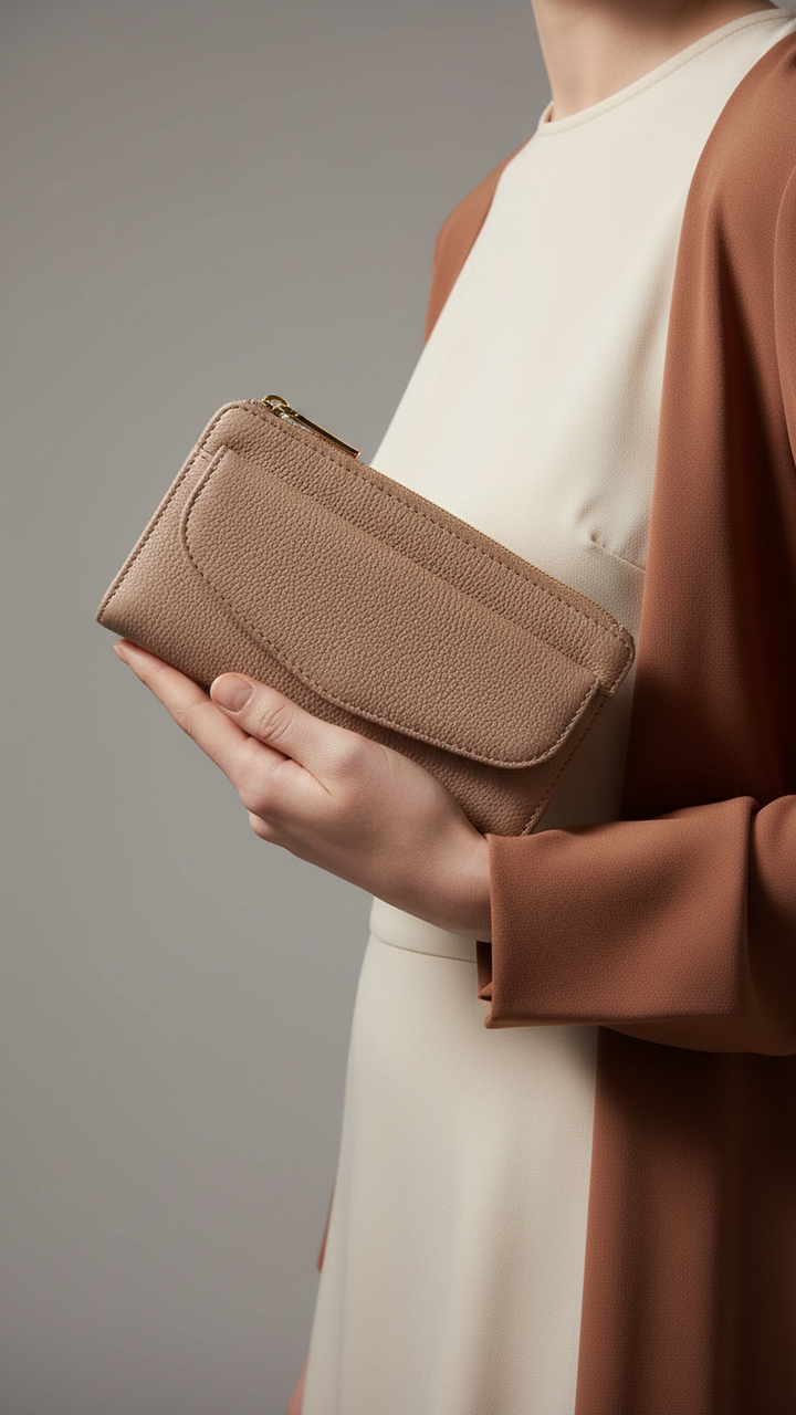 Beige Casual Pouch P97693
