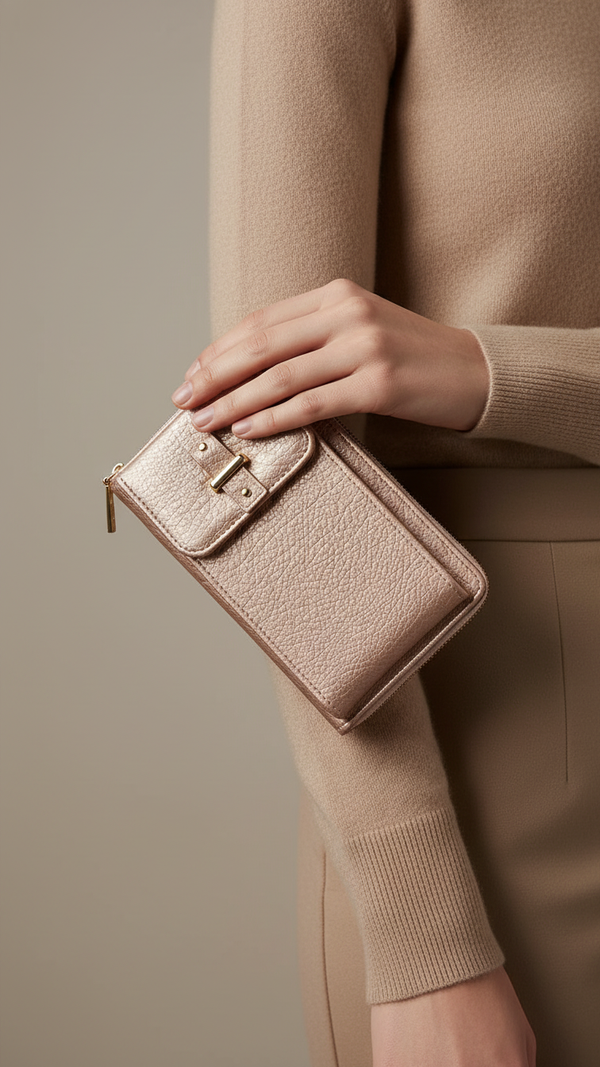 Golden Casual Pouch For Women P97701