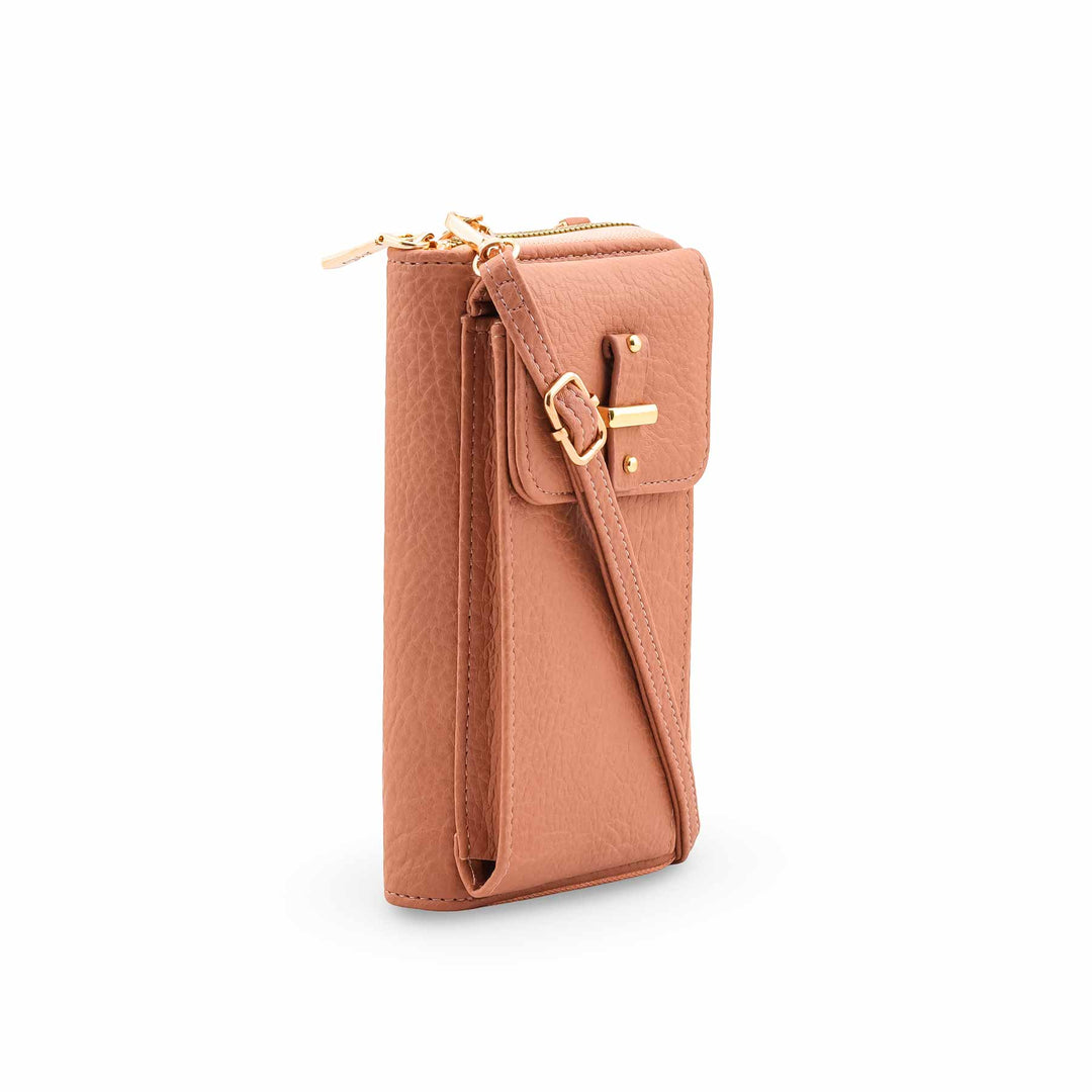 Peach Casual Pouch For Women P97701