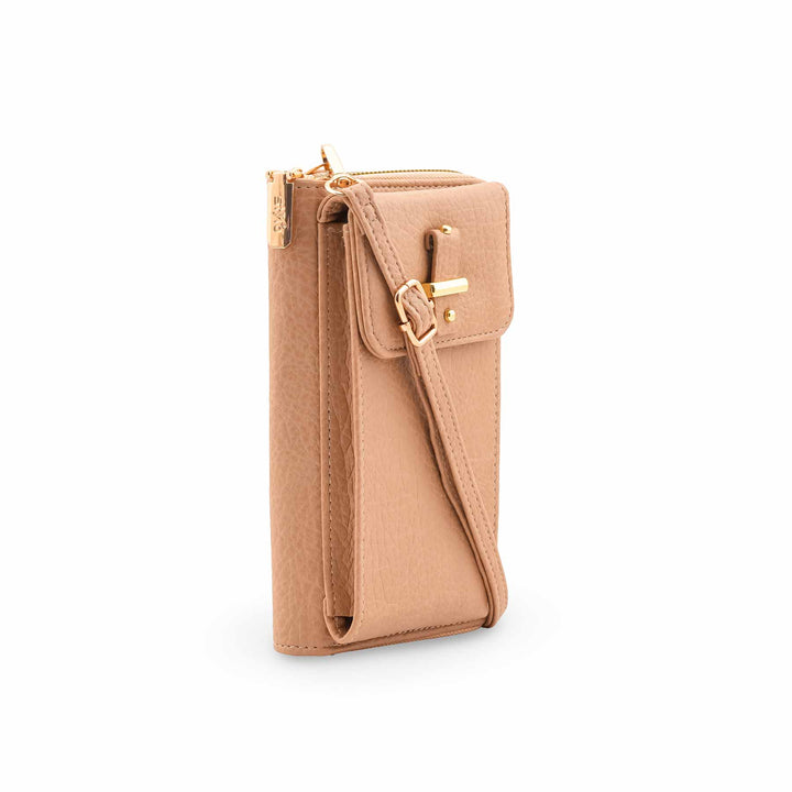 Beige Casual Pouch For Women P97701