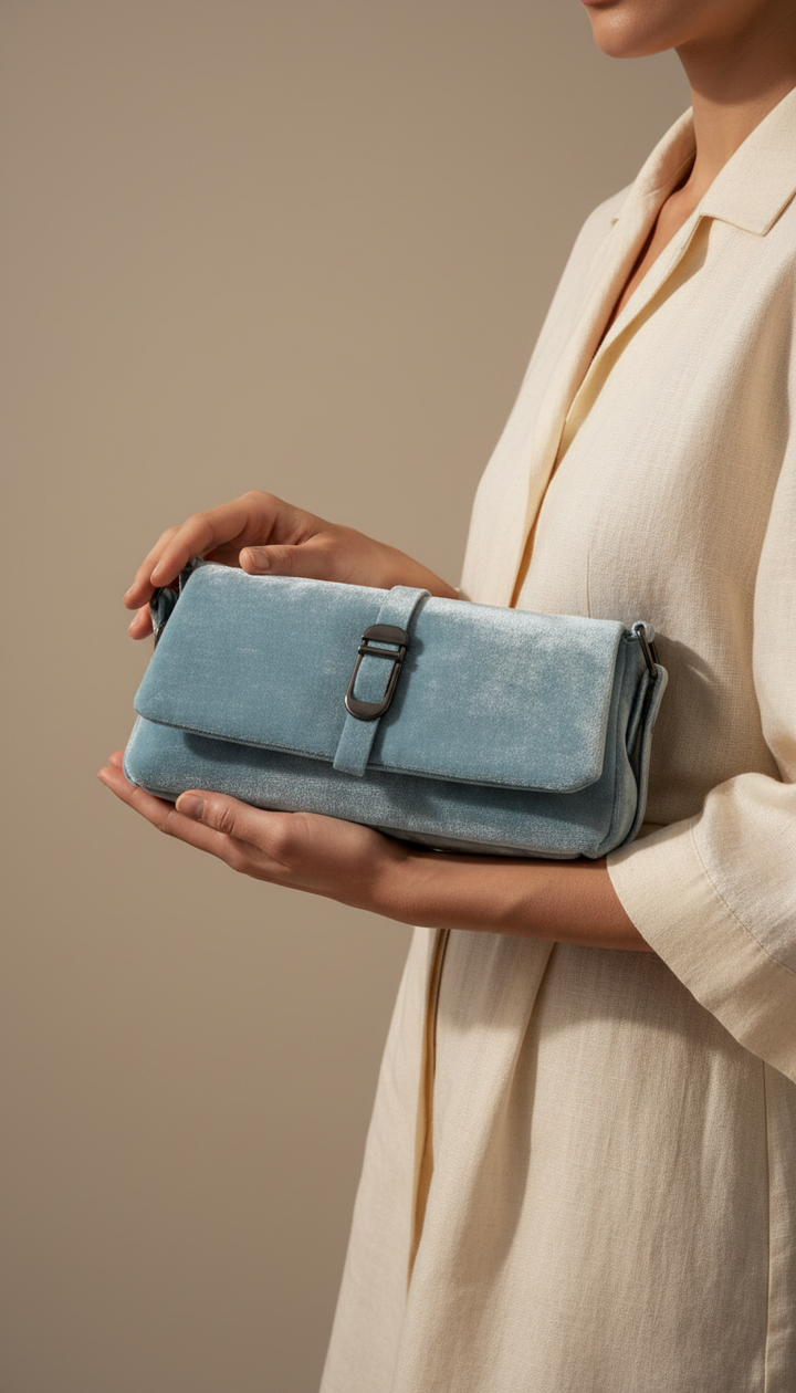Blue Casual Pouch For Women P97704