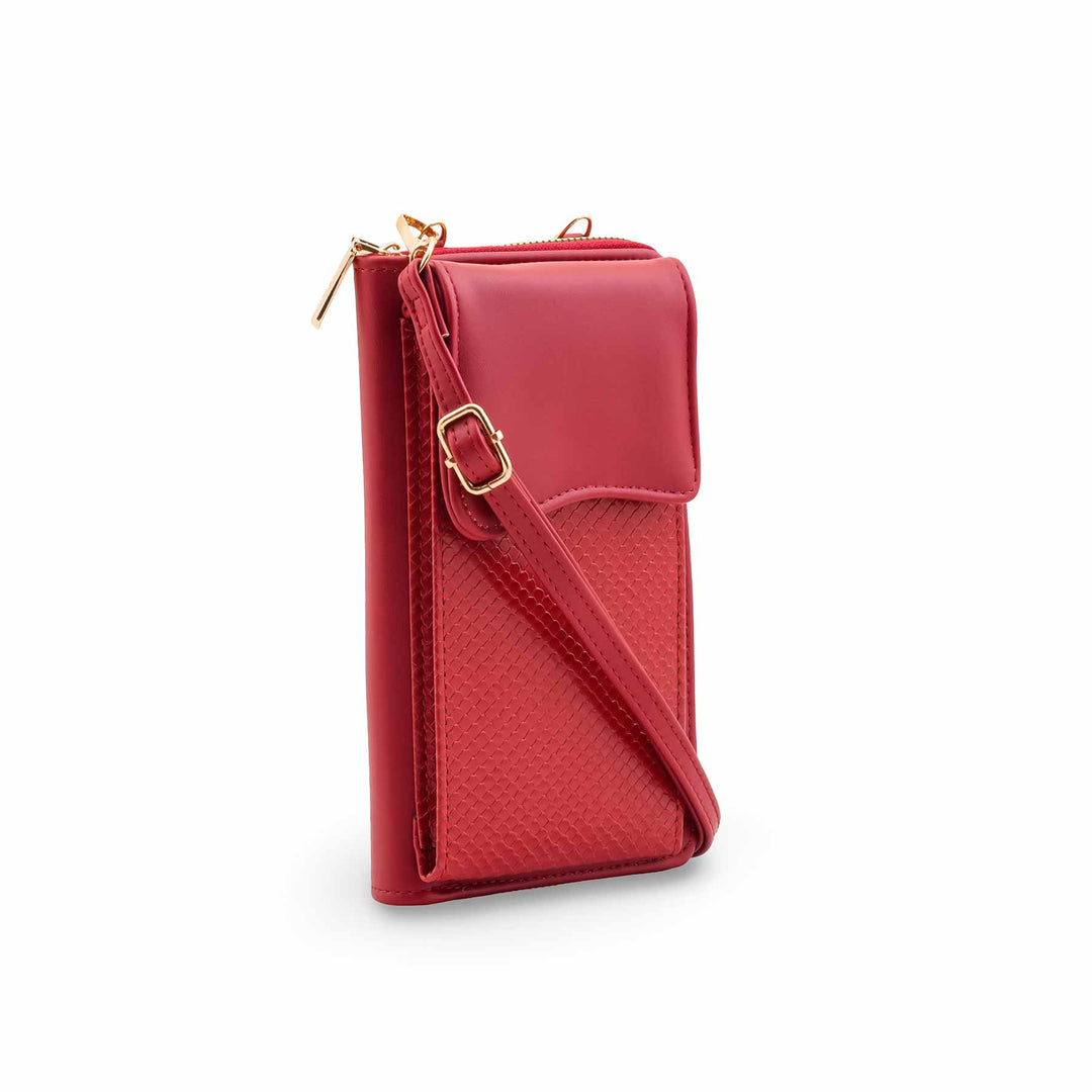 Red Casual Pouch For Women P97714