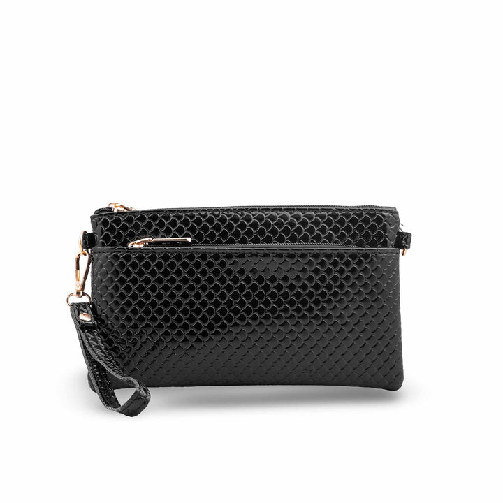 Black Casual Pouch For Women P97735