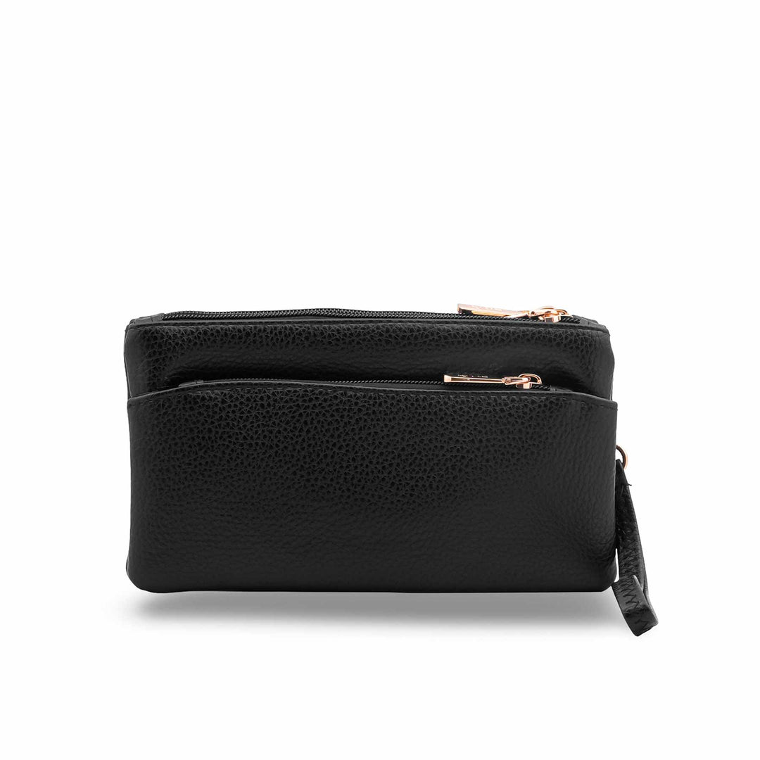 Black Casual Pouch For Women P97743