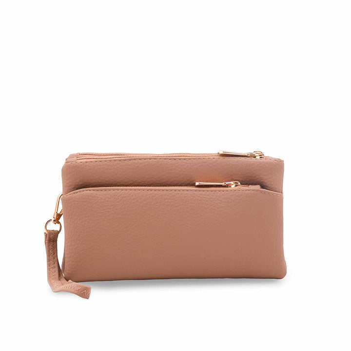 Beige Casual Pouch For Women P97743