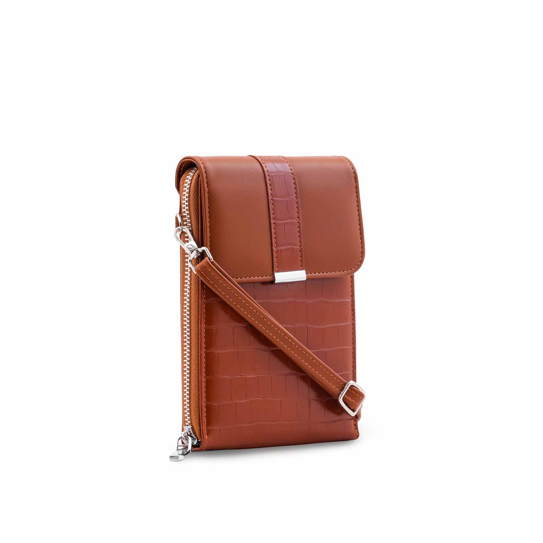 Brown Casual Pouch For Women P97746