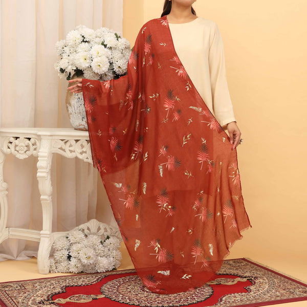 وشاح صيفي عنابي PD5061