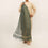 Green Embroidered Stole PD5248