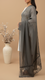 Black Embroidered Stole PD5254