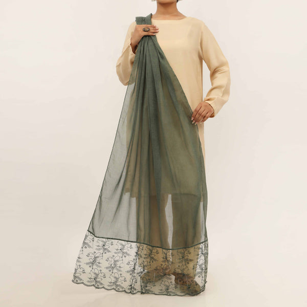 Green Embroidered Stole PD5263