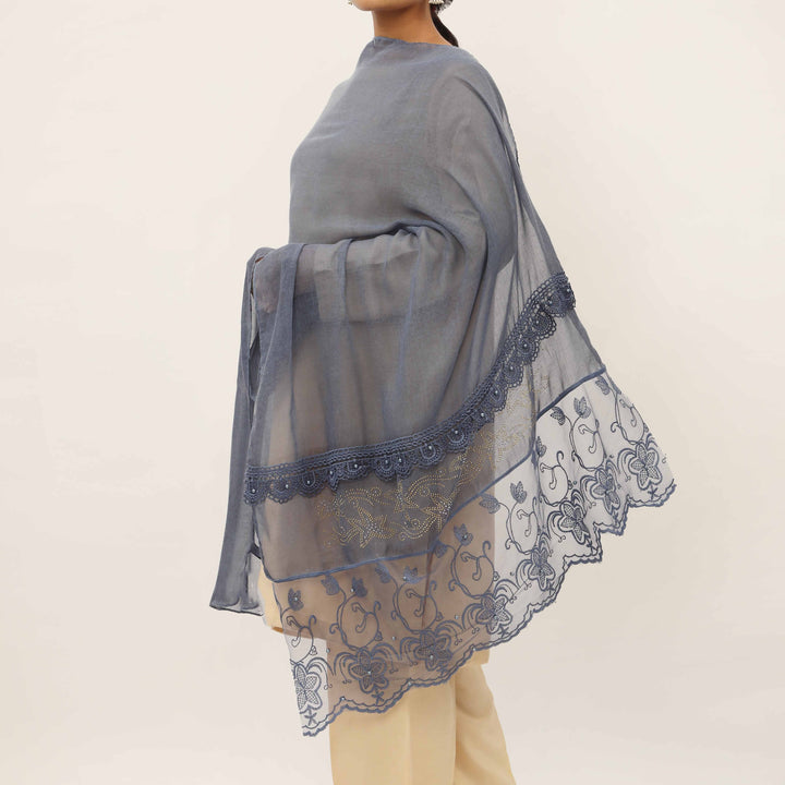 Green Embroidered Stole PD5283