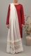 Cream Embroidered Stole PD5284