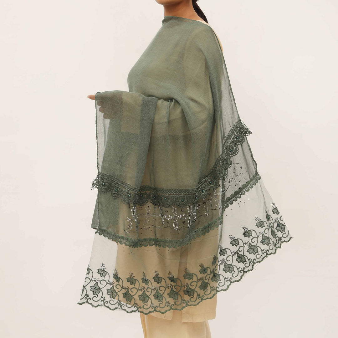 Blue Embroidered Stole PD5288