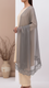 شال أسود مطرز PD5307