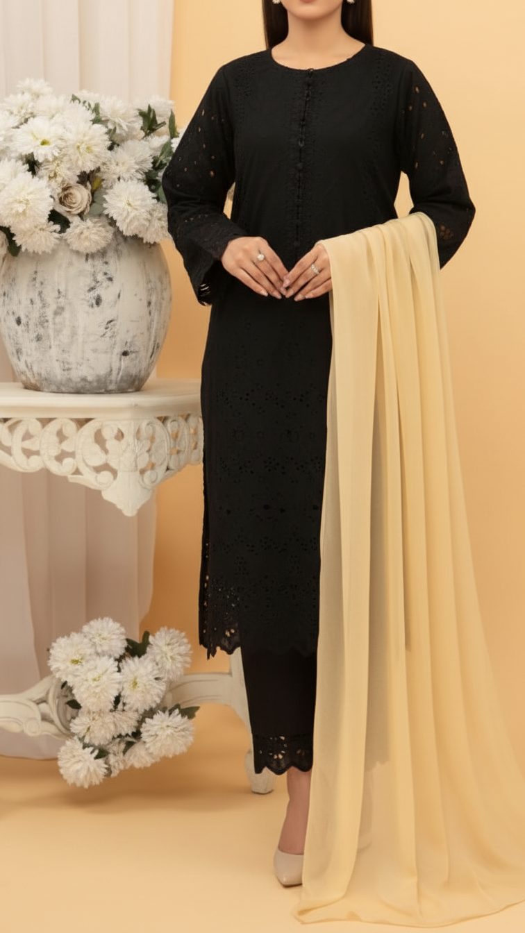 دوباتا شيفون سادة بيج PD5379