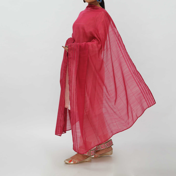 Red Monark Poly Cotton Duppata PD5541
