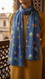 Blue Digital Printed Apple Silk Stole PD6046