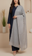 Grey Embellished Cotton Shawl PD6070