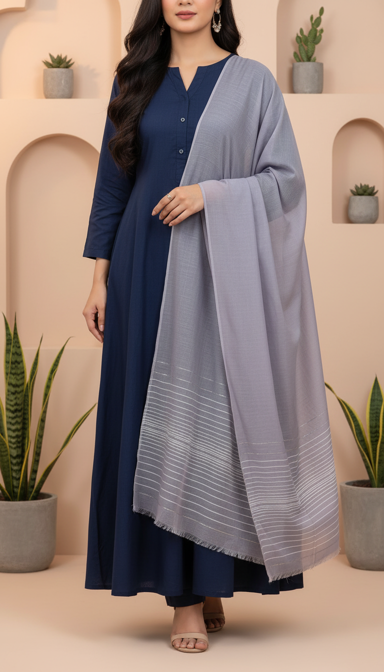 Grey Summer Stole PD6081