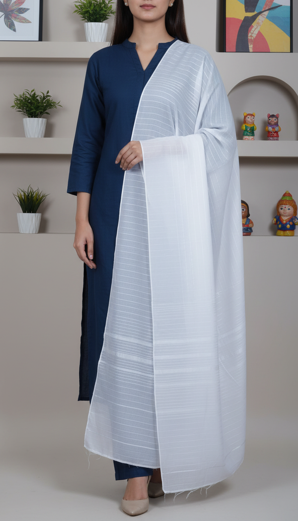 وشاح أبيض صيفي PD6081