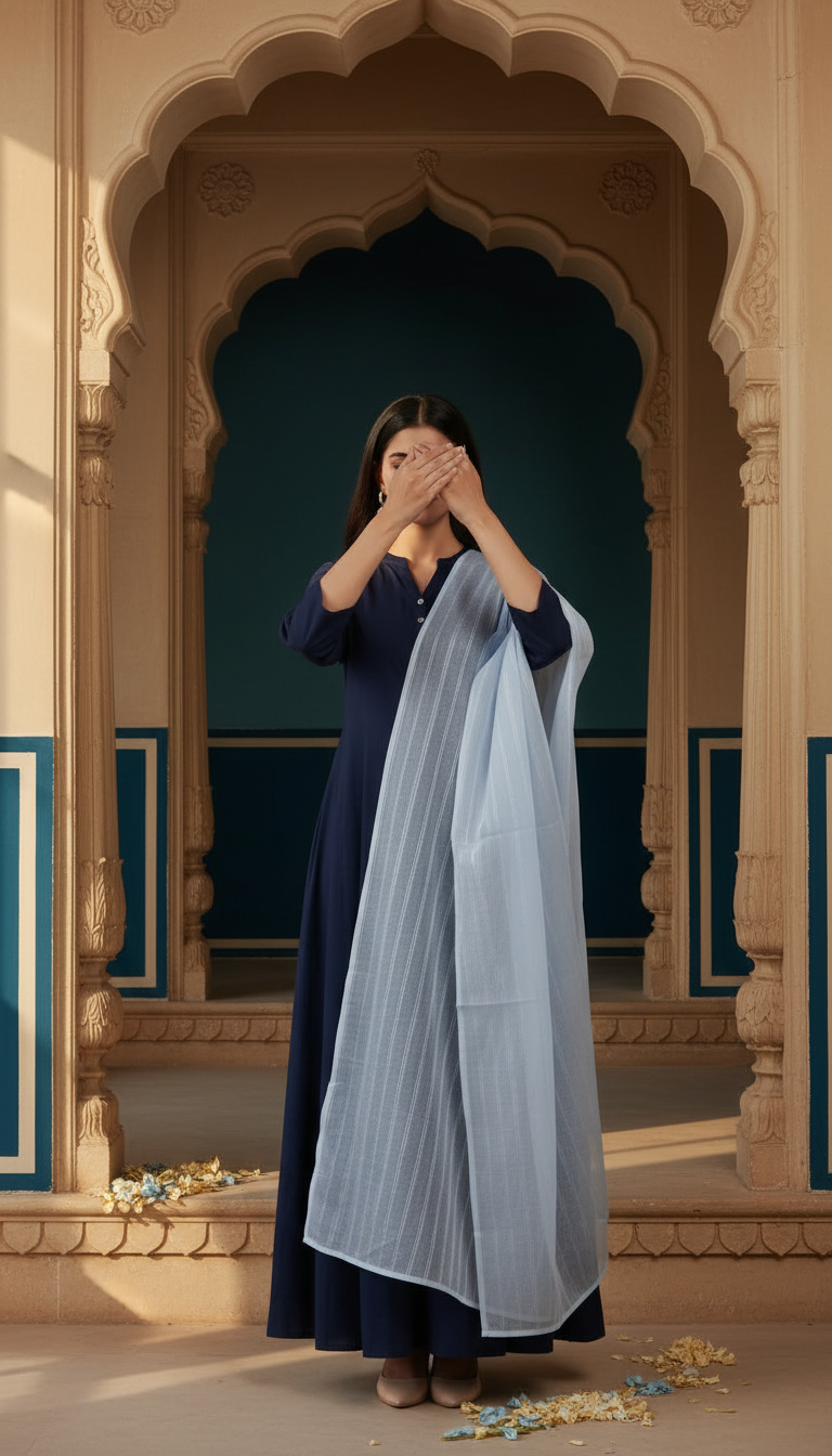 وشاح صيفي أبيض PD6107