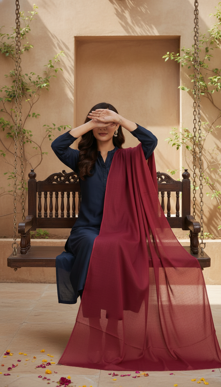 وشاح صيفي أحمر PD6108
