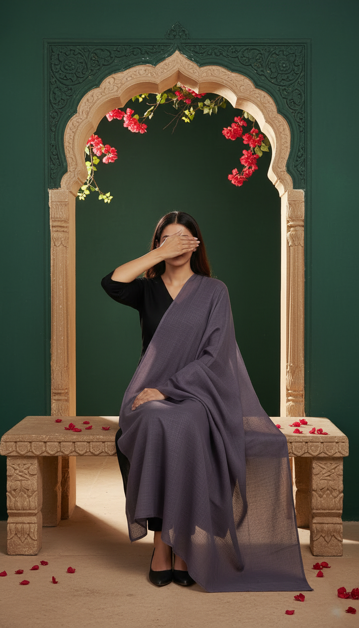 Dk Grey Summer Stole PD6108