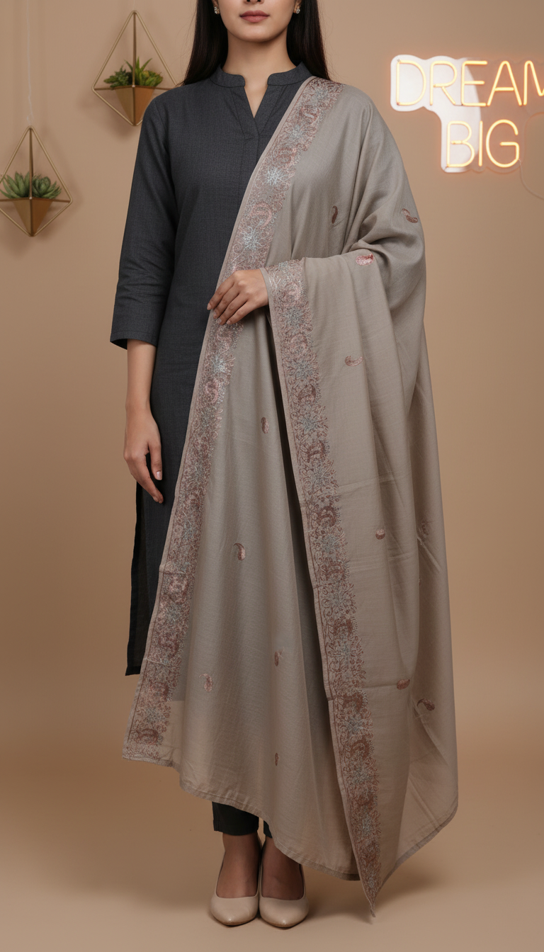 Beige Summer Shawl PD6122