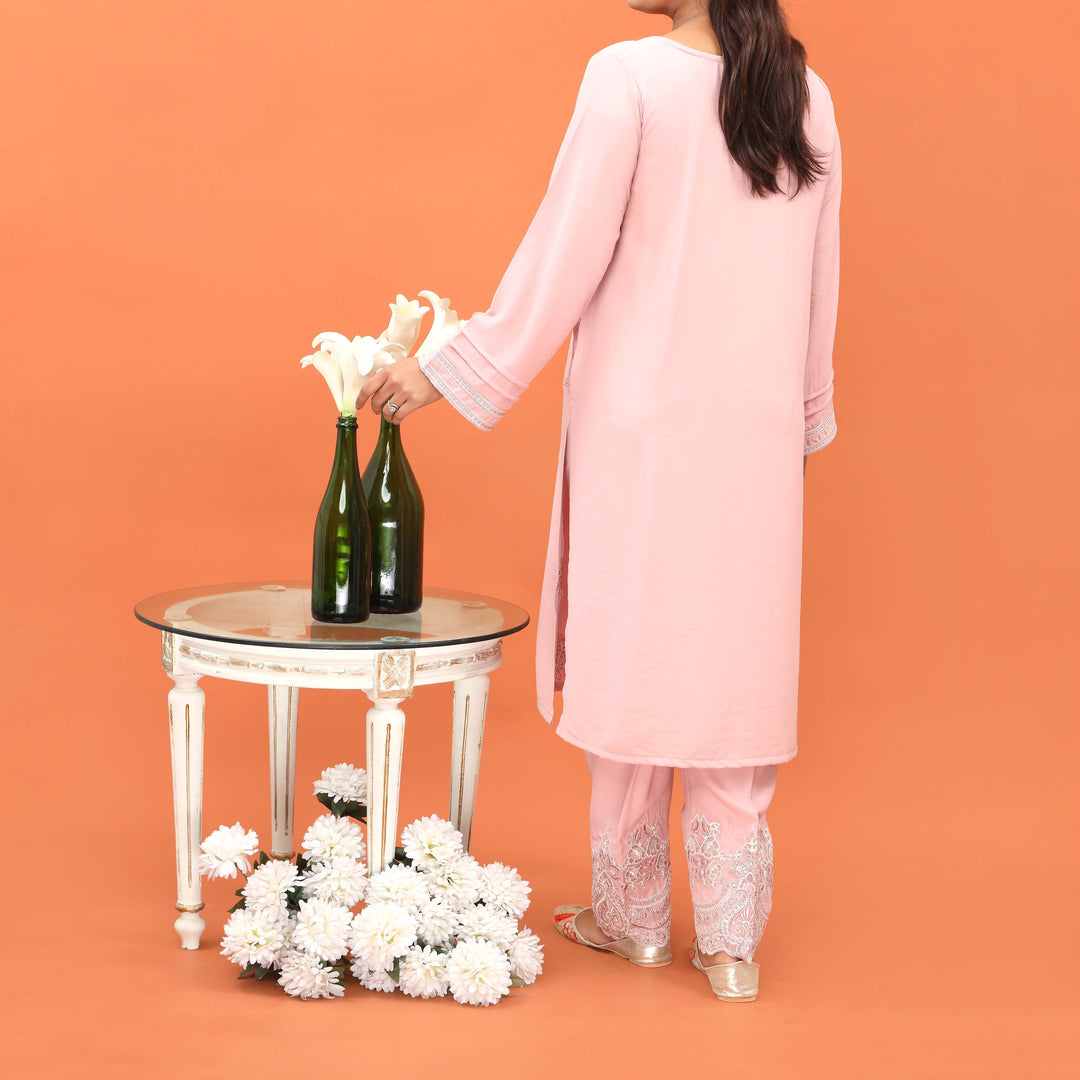 2PC- Embellished Grip Silk Co-ord Set PF5006