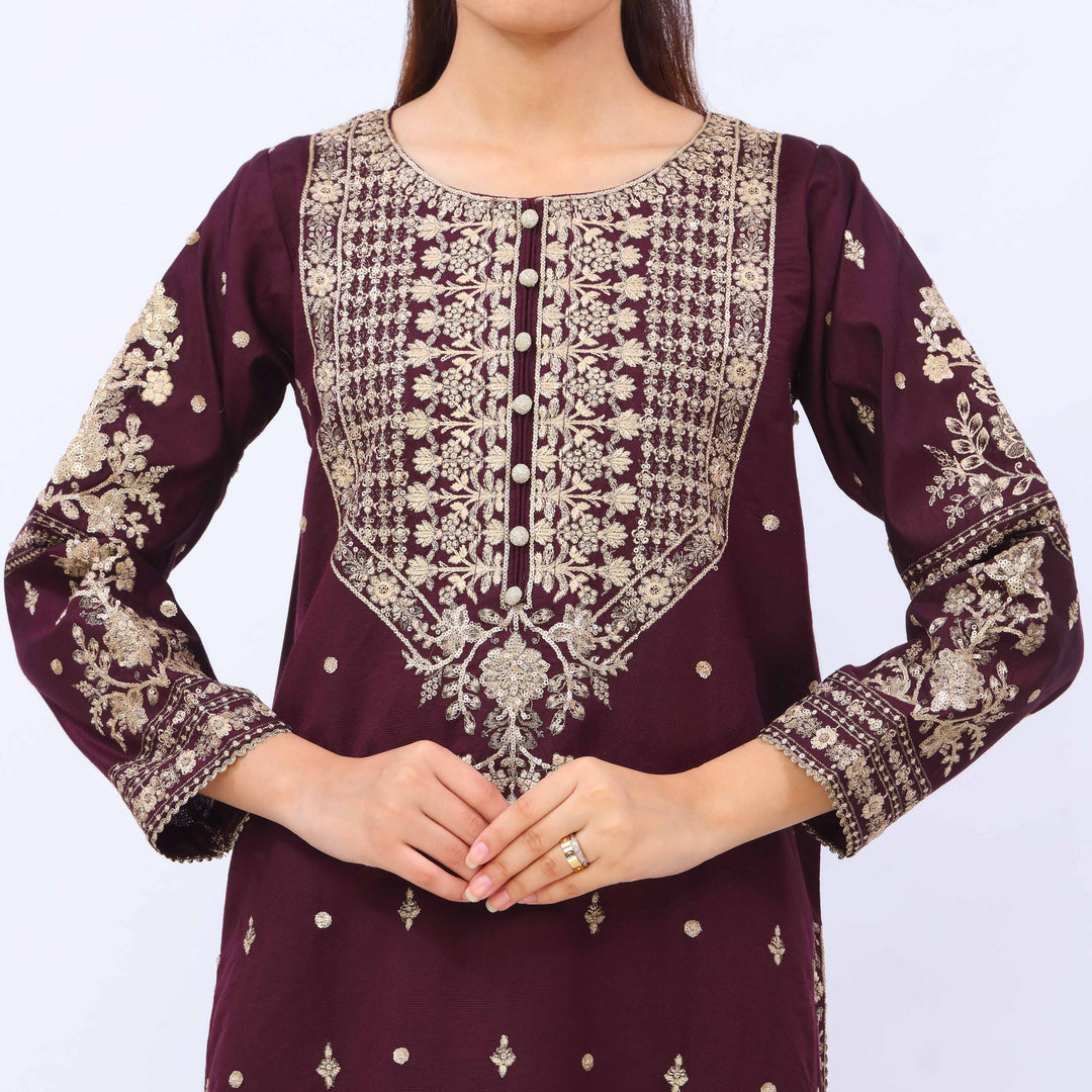 3 PC- Viscose Embellished Suit PF5036