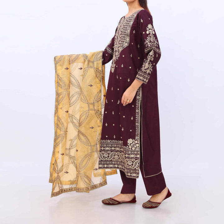 3 PC- Viscose Embellished Suit PF5036