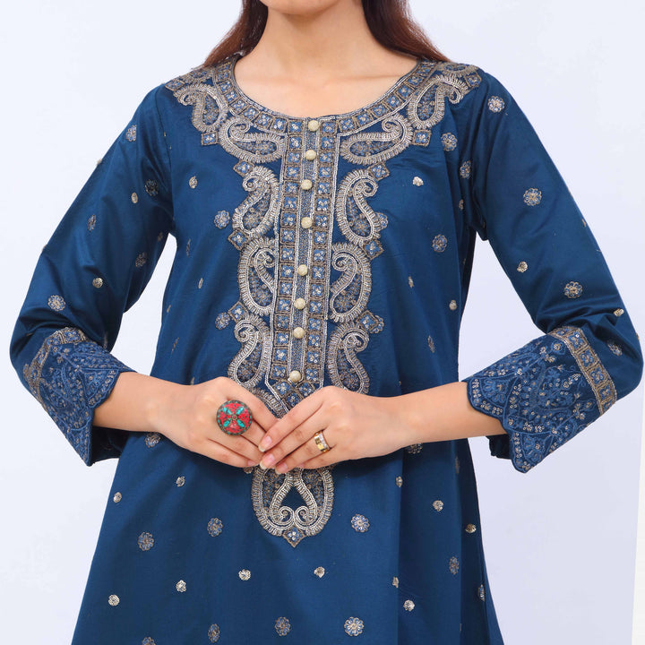 3 PC- Viscose Embellished Suit PF5112