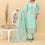طقم قماش خادي من الشبك المطرز - 3 قطع PF5114