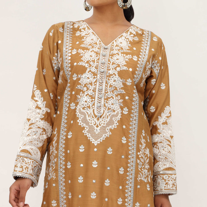 3PC- Viscose Embellished Suit PF5166