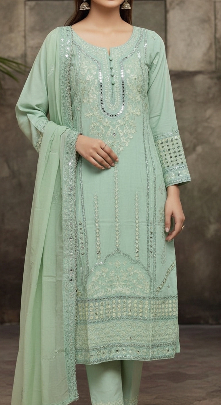 3 PC Embellished Suit PF6006