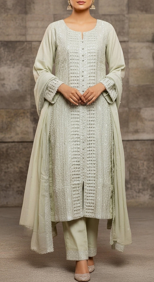 3 PC Embellished Suit PF6008
