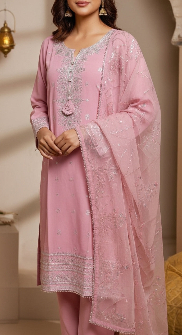 بدلة 3 قطع مزينة PF6010
