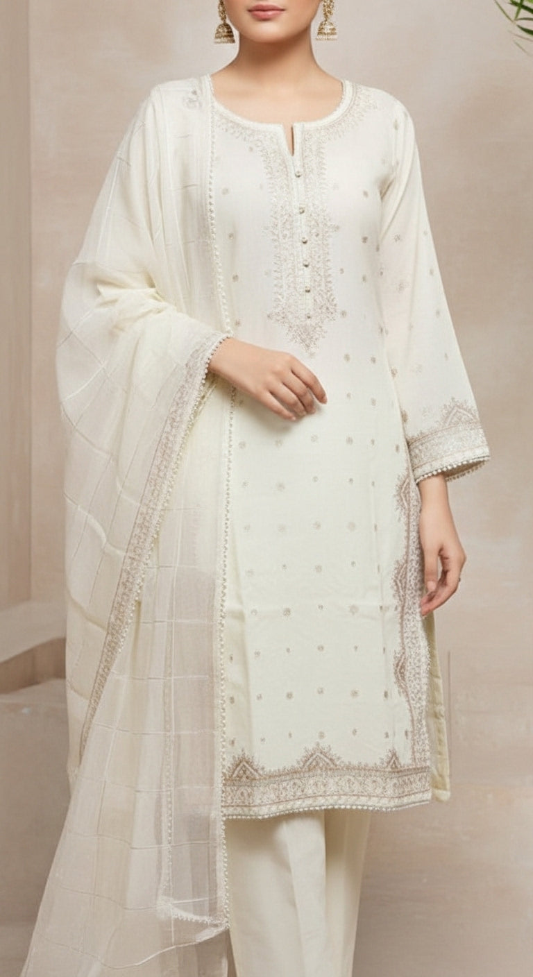 3 PC Embellished Suit PF6011