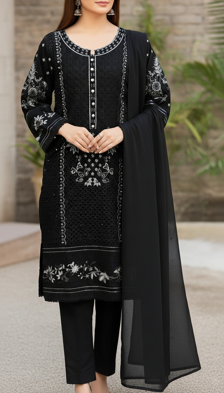 3 PC Embellished Suit PF6014