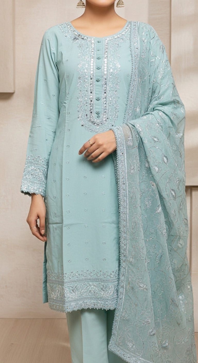 3 PC Embellished Suit PF6015