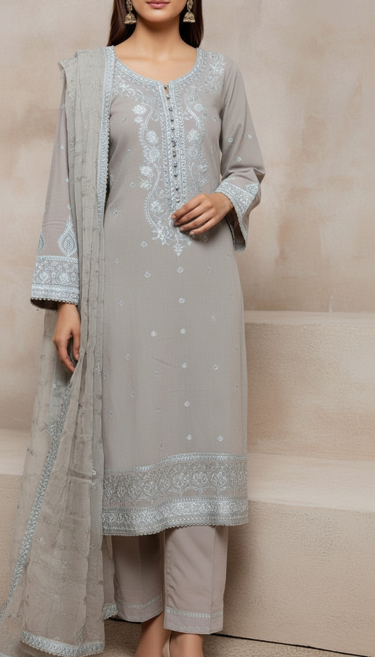 3 PC Embellished Suit PF6017