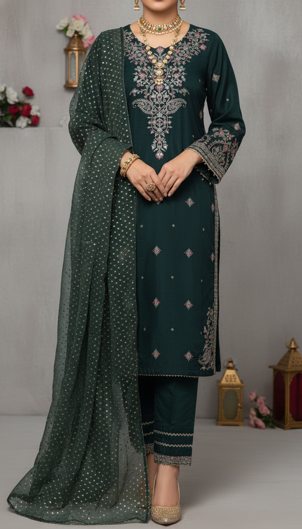 3 PC Embellished Suit PF6110