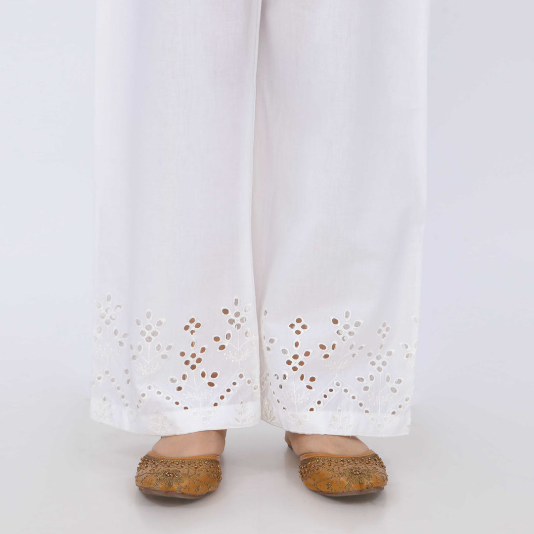 White Cotton Cambric Trouser PL5063